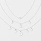 Starred Up Chain Anklet, Set of 3