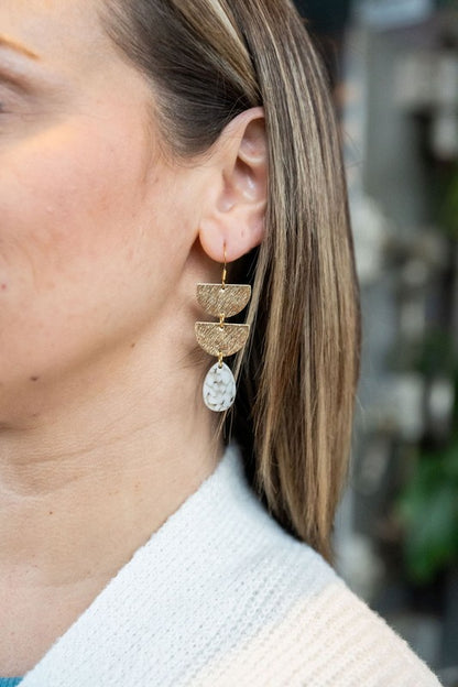 Aria Earrings - Pebble