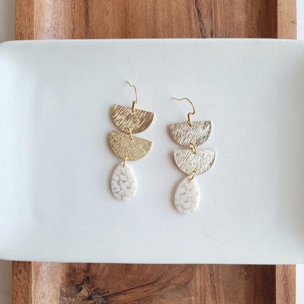 Aria Earrings - Pebble