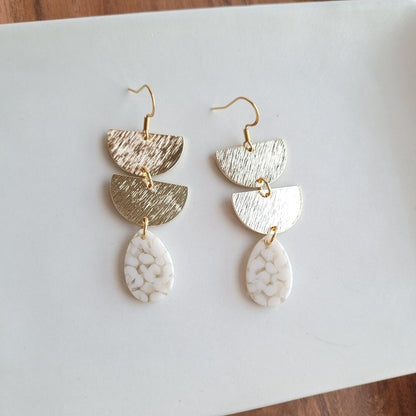 Aria Earrings - Pebble