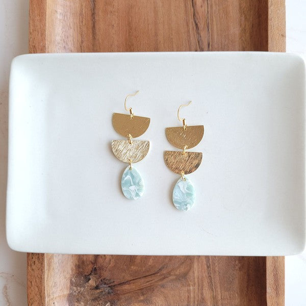 Aria Earrings - Aquamarine