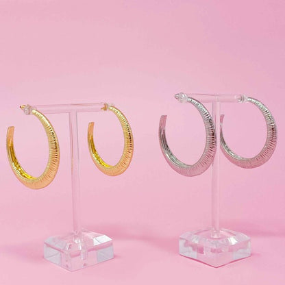 Textured Daily Hoop Earrings