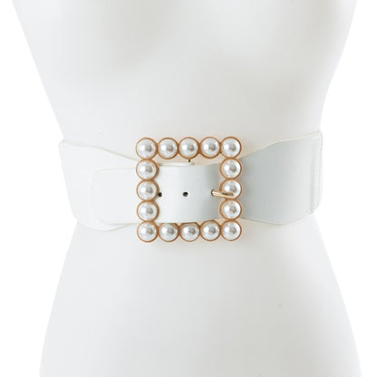 PEARL BUCKLE FASHION BELT