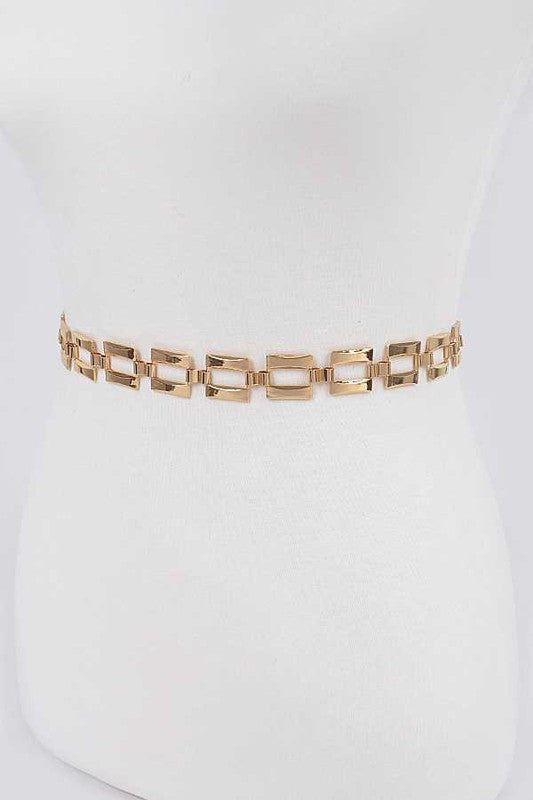 Square Link Fashion Chain Belt