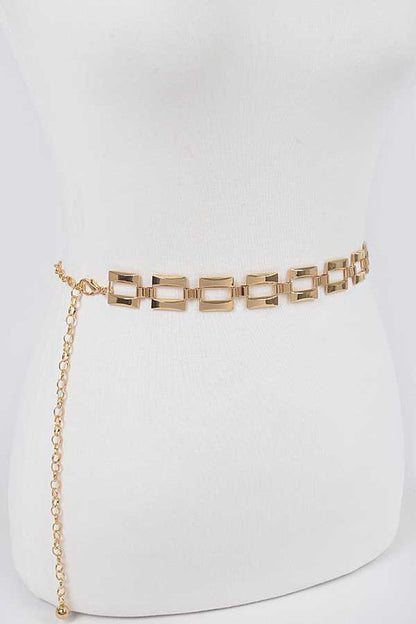 Square Link Fashion Chain Belt