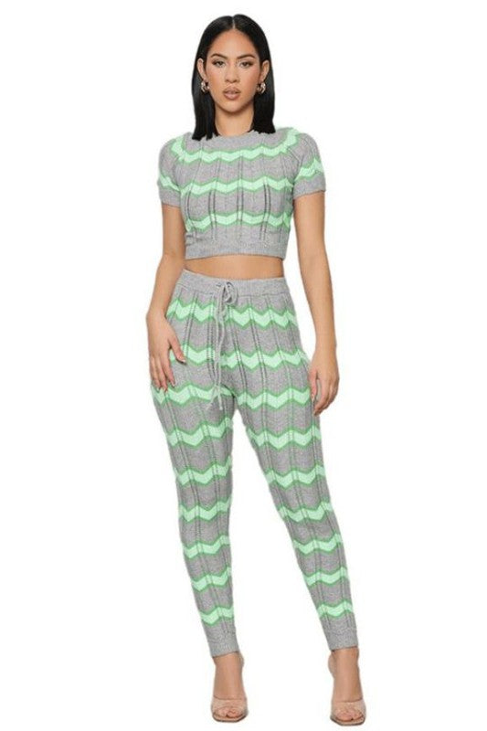 Knitwear 2 Piece Pant Set