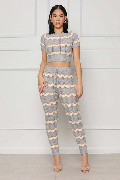 Knitwear 2 Piece Pant Set