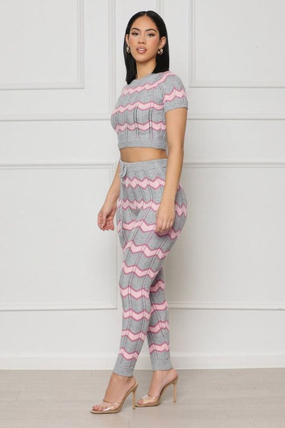 Knitwear 2 Piece Pant Set