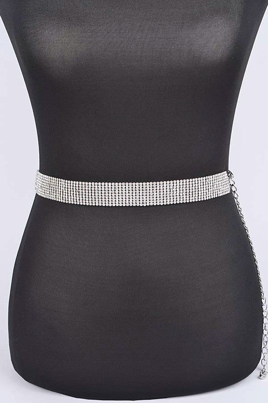 Classic Rhinestone Chain Belt