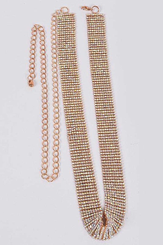 Classic Rhinestone Chain Belt