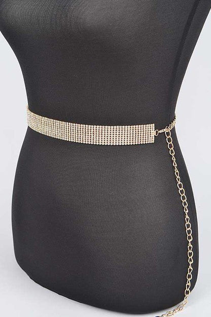 Classic Rhinestone Chain Belt