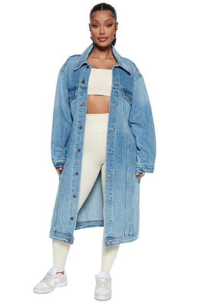 Not Yours Sexy Denim Jacket Dress