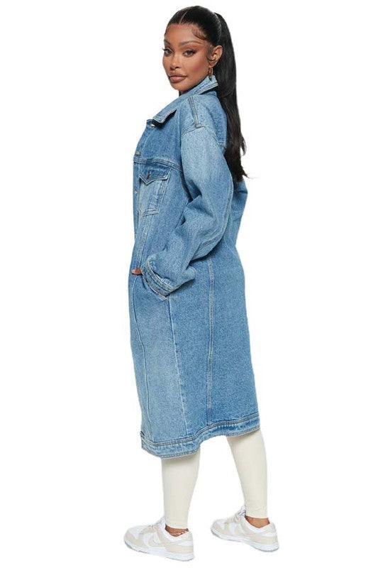 Not Yours Sexy Denim Jacket Dress