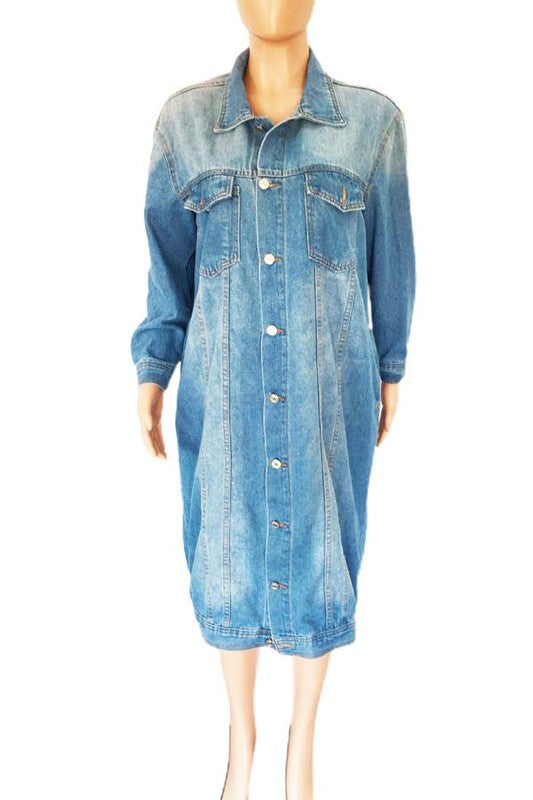 Not Yours Sexy Denim Jacket Dress