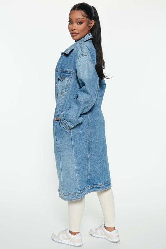 Not Yours Sexy Denim Jacket Dress