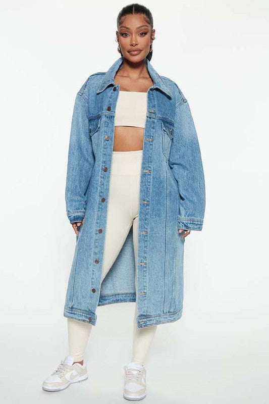 Not Yours Sexy Denim Jacket Dress