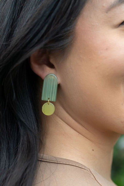 Rory Earrings - Sage & Lemon