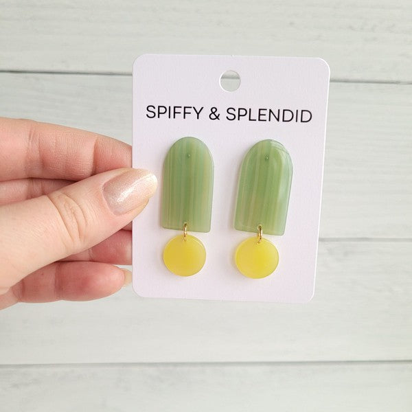 Rory Earrings - Sage & Lemon