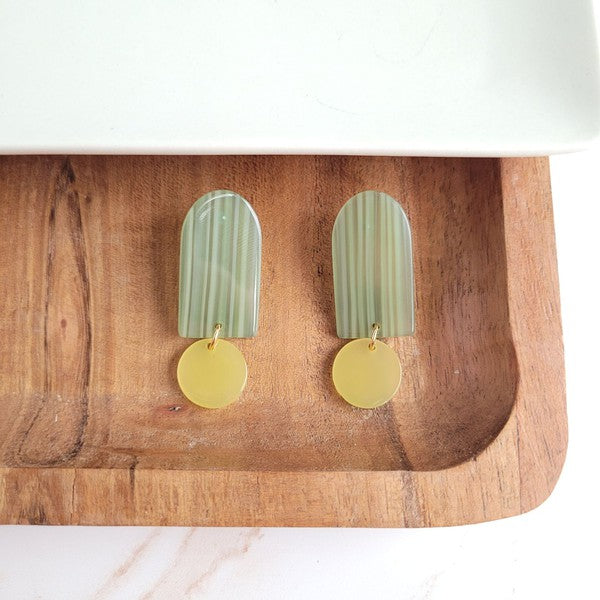 Rory Earrings - Sage & Lemon