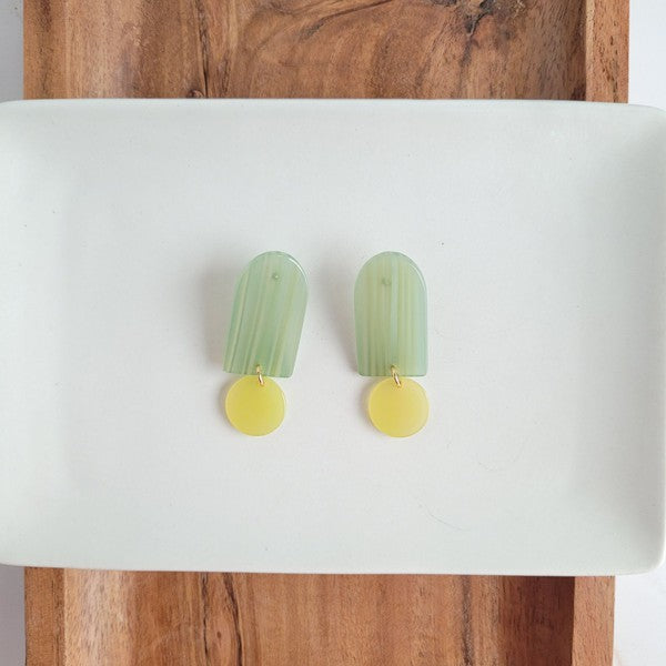 Rory Earrings - Sage & Lemon