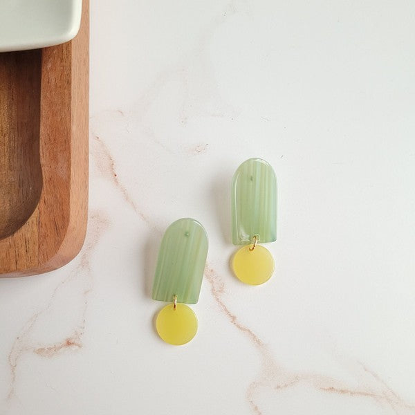 Rory Earrings - Sage & Lemon