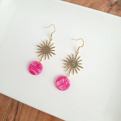 Solana Earrings - Raspberry