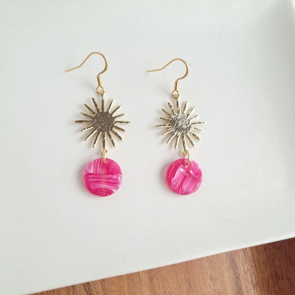 Solana Earrings - Raspberry