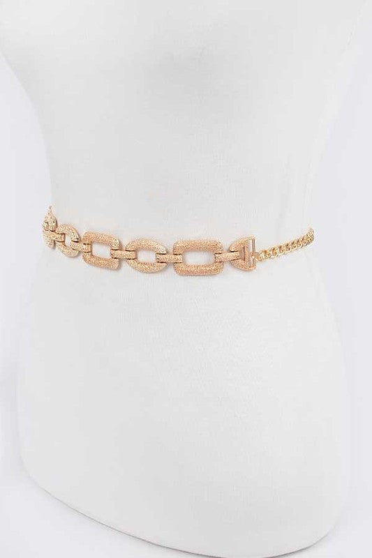 Textured Iconic Chain Belt