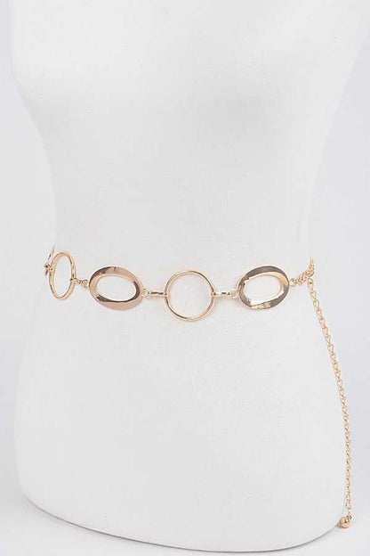 Oval Ring Fashion Chain Belt