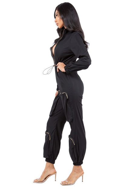 Sexy Cargo Style Jumpsuit