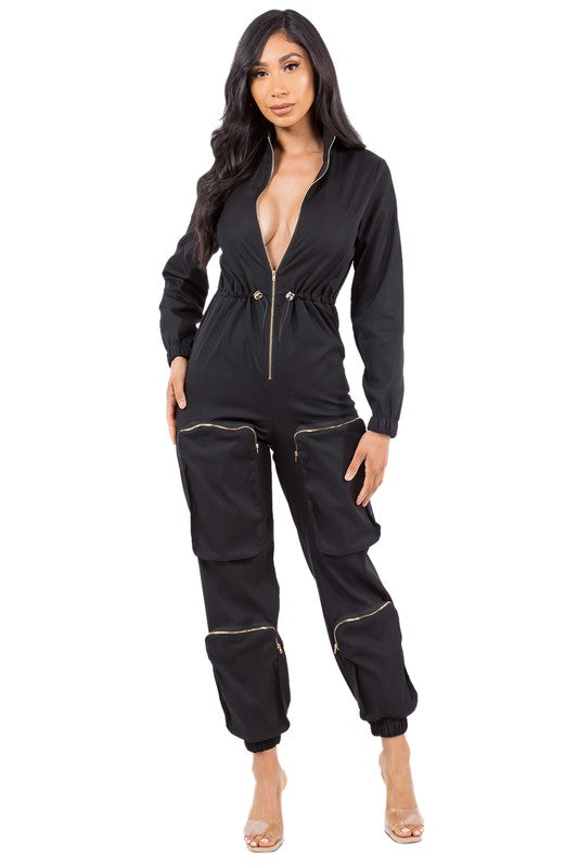 Sexy Cargo Style Jumpsuit