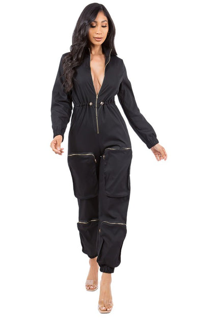 Sexy Cargo Style Jumpsuit