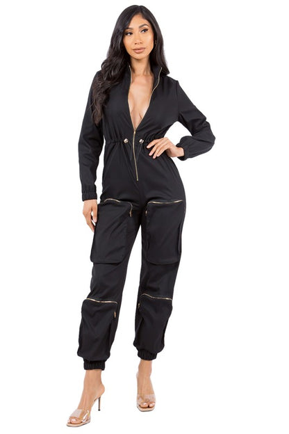 Sexy Cargo Style Jumpsuit