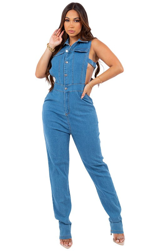 Lowkey Sexy Denim Jumpsuit