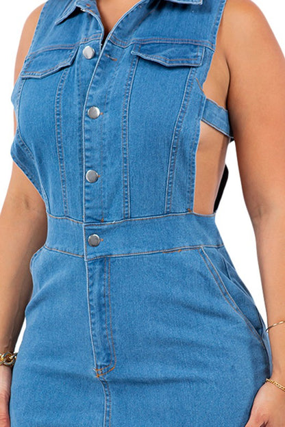 Lowkey Sexy Denim Jumpsuit