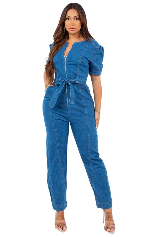 Cover Up Sexy Denim Jumpsuit