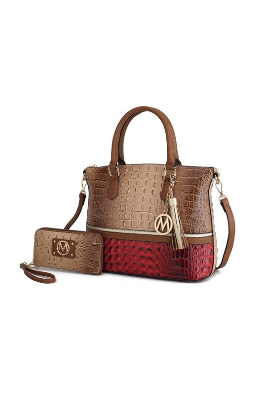 Autumn Crocodile Skin Tote Bag