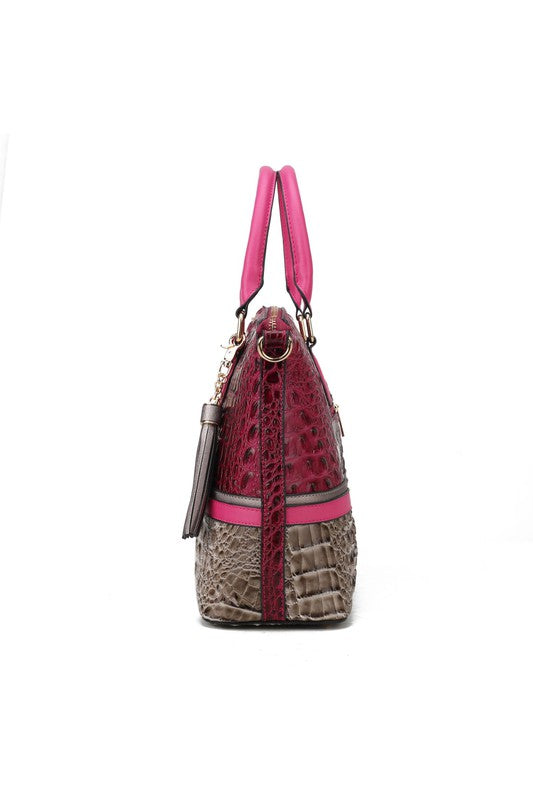 Autumn Crocodile Skin Tote Bag