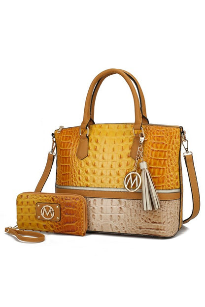 Autumn Crocodile Skin Tote Bag