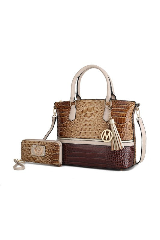 Autumn Crocodile Skin Tote Bag