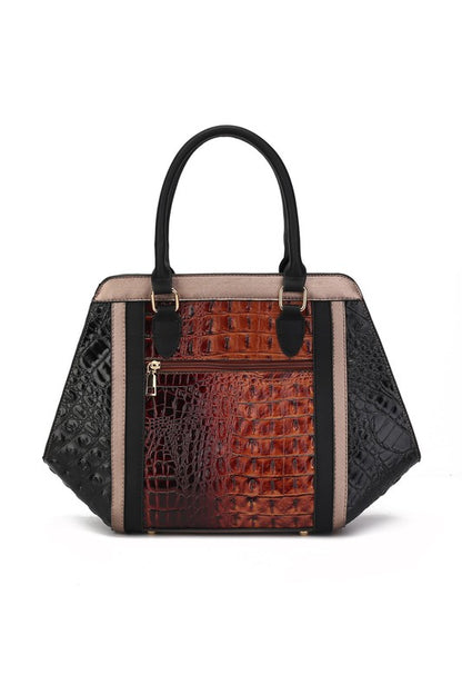 MKF Collection Daisy Croco Satchel & Wallet by Mia