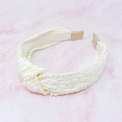 Elegant Knot Pearl Embellished Headband