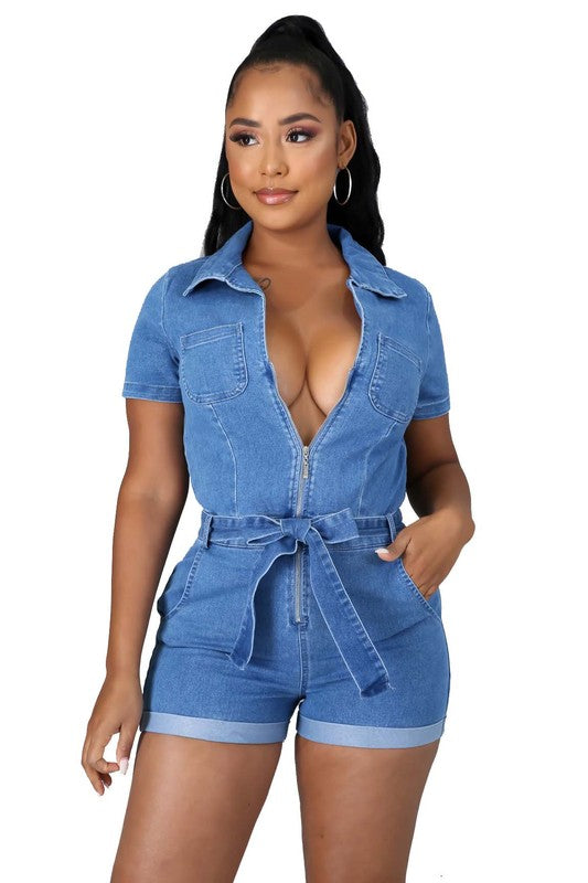 Light Blue Dress Not to Impress Sexy Summer Romper