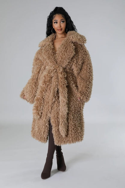 ATHINA Fuzzy Fur Winter Heavy Jacket