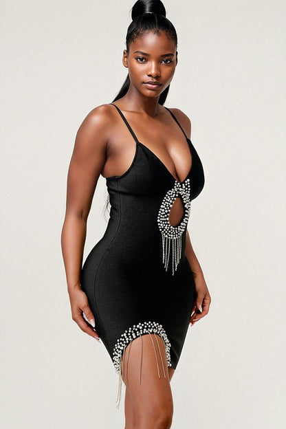 SHOW STOPPING BANDAGE MINI DRESS