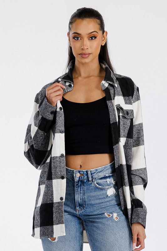 Boyfriend Oversized Soft Flannel Shacket