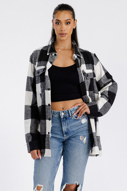 Boyfriend Oversized Soft Flannel Shacket