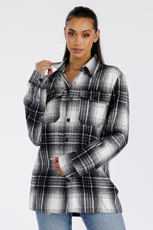 Boyfriend Oversized Soft Flannel Shacket