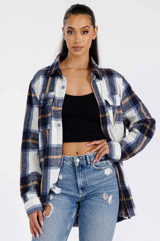 Boyfriend Oversized Soft Flannel Shacket