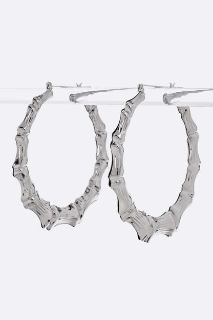 80MM Large Bamboo Hoop Earrings